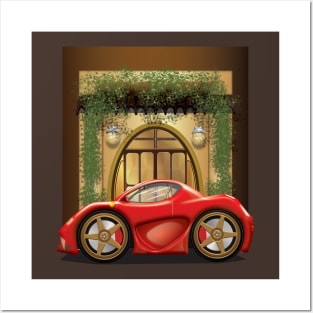 CS Cartoon Machines Sport Car And House  V 2.4. Posters and Art